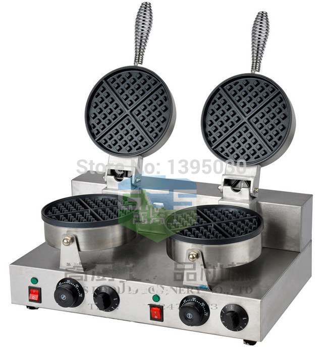 Free Shipping By DHL 1PC FY 2 Electric Double Head Waffle Maker Mould Plaid Cake Furnace
