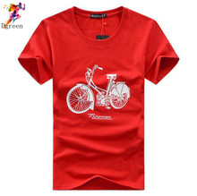Bicycle Printed solid Men 5XL Big Size slim t-shirts Brand design fashion casual short sleeve hot sale cotton tee shirt homme