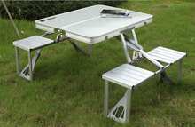 Aluminum alloy Outdoor Furniture Folding Outdoor Tables For wild camping, dining, entertainment, sandy beach Free shipping