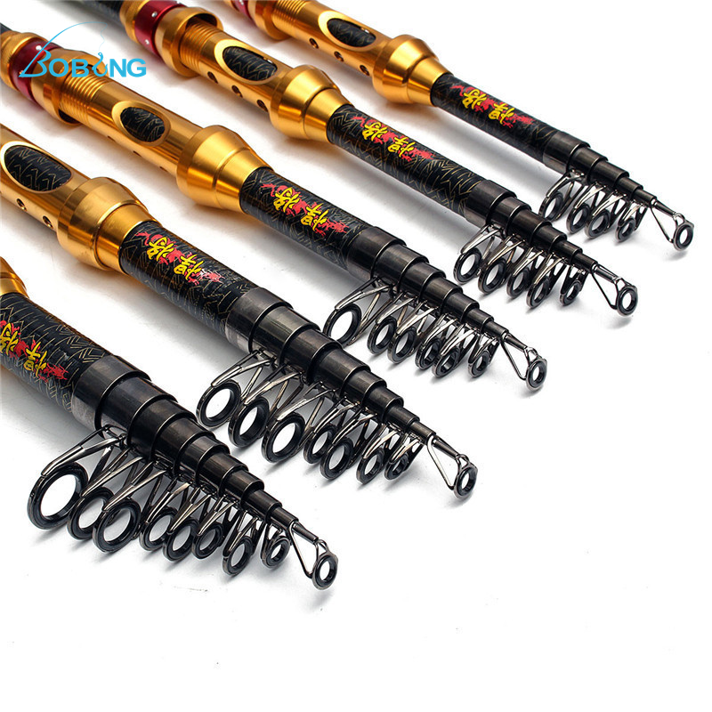 Carbon Fiber Telescopic Fishing Rod Spinning Sea Pole Portable Hand 1.8M 2.1M 2.4M 2.7M 3.0M Fishing Line Lures Bait Hook Tackle