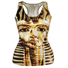 Fashion Punk Girl Digital Print Tank Top Vest Summer Tank Tops Gothic Punk Clubwear
