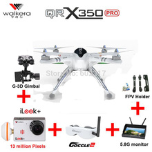 Walkera QR X350 Pro 6CH FPV GPS Drone with iLook plus camera Brushless Devo10 RC Quadcopter Dron VS Phantom 3 EMS Free Shipping