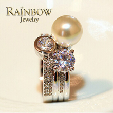 Pearl engagement rings online