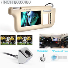 Fochutech Touch 7inch Car Sun visor DVD/TV Media Screen&Rear View Silver Backup Monitor/Camera kits