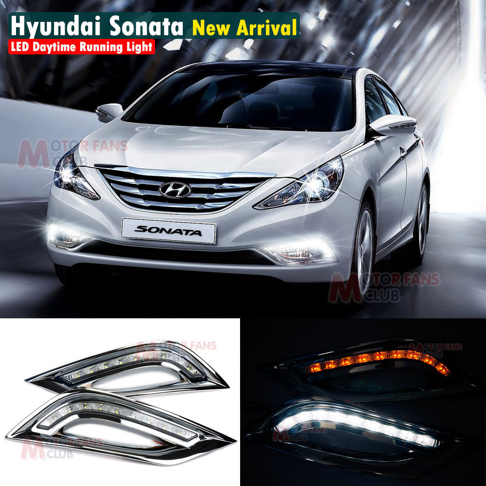 LED Daytime Running Light For Hyundai Sonata I45 Car Fog DRL 2011 2012