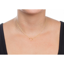 Hot Sale karma Double chain Circle necklace plated 14k gold Pendant necklaces short Fashion Statement Necklace