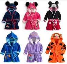 Hot Selling 2015 Spring Autumn Children s Pajamas Robe kids Casual Cute Bathrobes Baby homewear Boys