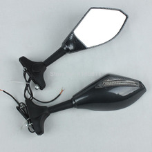 Carbon LED Integrated Turn Signal Mirrors for Honda CBR600RR 03-10 CBR1000RR 04-07 CBF1000 2010-2011 CBR 125R 150R 250R 2011 UP
