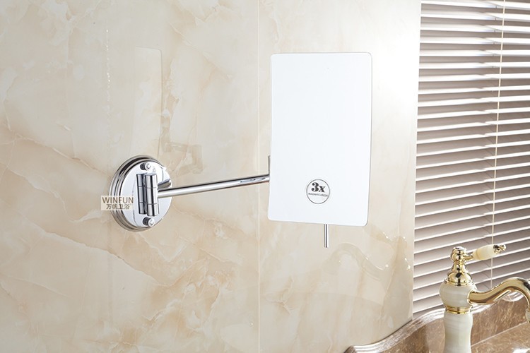 Description Picture 5 of itemBath Mirrors 3 X Magnifying Mirror Wall Makeup Mirror of Bathroom 1 Sided Lady Square Folding Cosmetic Mirrors With Arm 6208