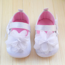 Cute Red Flower Princess soft baby shoes for girl baby shoe 3 size to choose