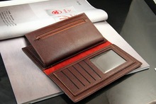 NEW Mens Long Leather Wallet Pockets Card ID Holder Clutch Bifold Purse 2 Colors