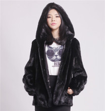 low low low 2015 winter new fashion real mink fur black mink import Finland short coat
