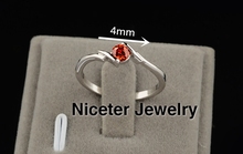 NICETER 1Pc Free Shipping 18K Gold Ruby Transparent Top Quality Swiss CZ Diamond Rings For Bridal