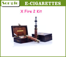 New X Fire 2 E fire E-cigarette Kit Wood Tube E cig Electronic Cigarette Kits Mechanical Mod Unique Design E Fire With Wood Box
