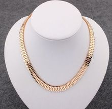 Free shipping male fashion jewelry oblate gold / silver/ gun black for choice thick mens necklace chain