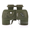 Military 10x50 HD Marine Binoculars Zoom Rangefinder Compass Telescope Eyepiece Waterproof Nitrogen Army Green