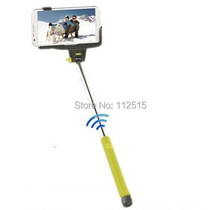 Green Wireless Bluetooth Selfie Holder Extendable Handheld Camera Remote Control For iPhone 4 5 6 Samsung
