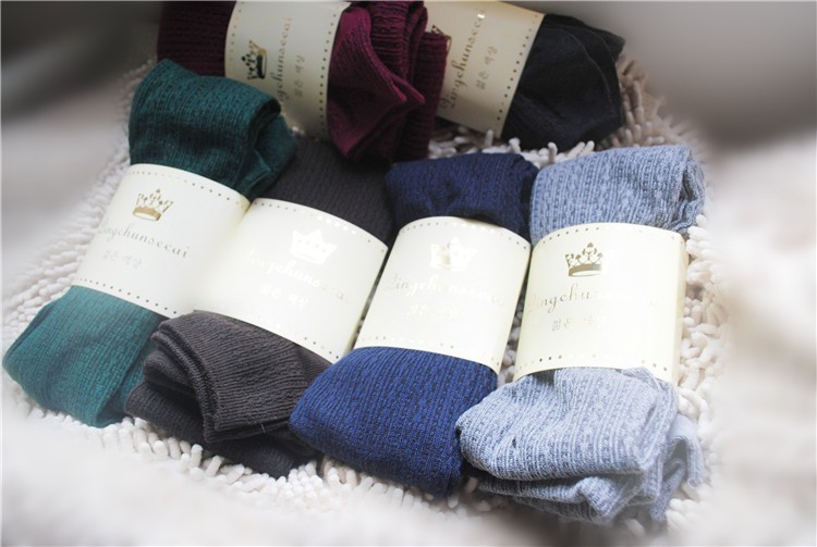 Manocean korean style Multicolor fleece cotton blended thick cold-proof millet solid women winter leggings w017 (5)