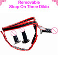 Removable Strap On Dildo Lesbian Sex Toy Three Dildo With Strap ons harness Strapon Penis strap