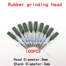 Venta lijadora de banda herramientas 100 unids nueva ruedas de goma Flint Aberdeen 6 Mm diámetro cilíndrico cabeza de pulido de Metal pulido 3 * 6 Mm