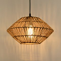 Wicker Loft Iron Rope Droplight Edison Industrial Vintage Pendant Light Fixtures For Dining Room Bar Hanging