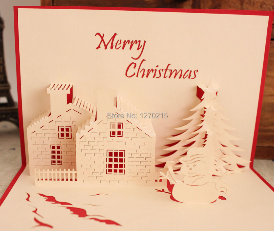 Craft Castle  Winter in Card Handmade Christmas supplies 3D   Pop card paper Card Up Paper craft