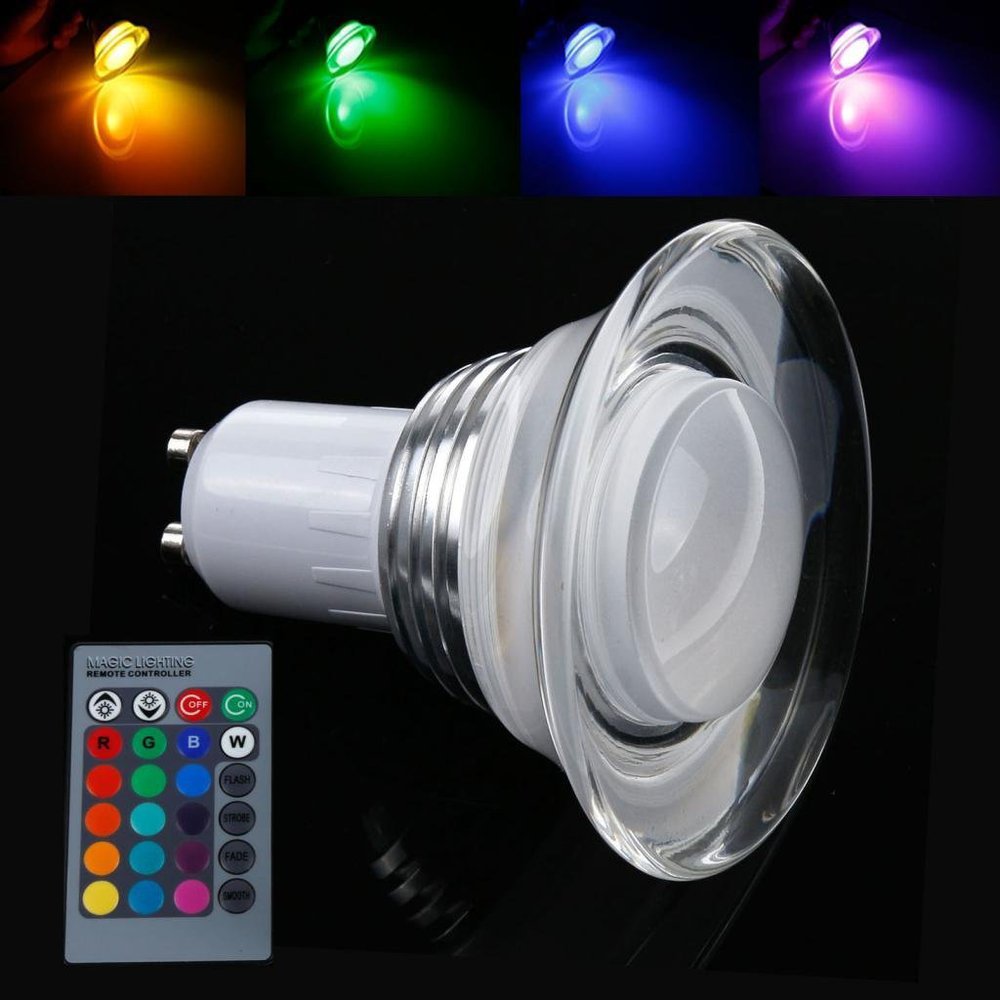 Free shipping 4pcs Novelty led bulb rgb with remote