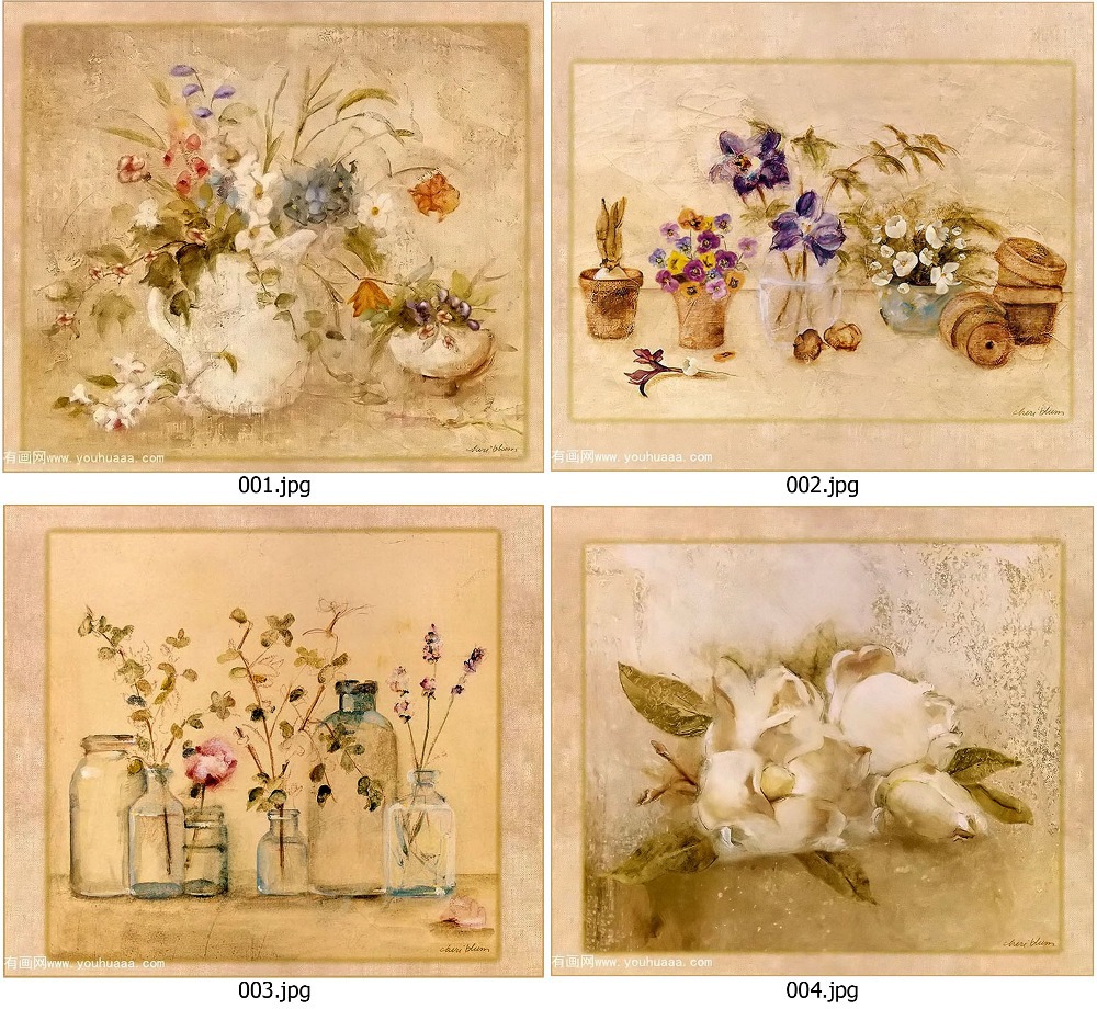 American painter Hand Painted Linen Canvas Oil painting Flower