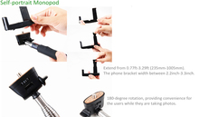 Free Shipping Extendable Selfie Handheld Self Portrait Monopod 3 Awesome Smartphone Lenses For iPhone For Samsung