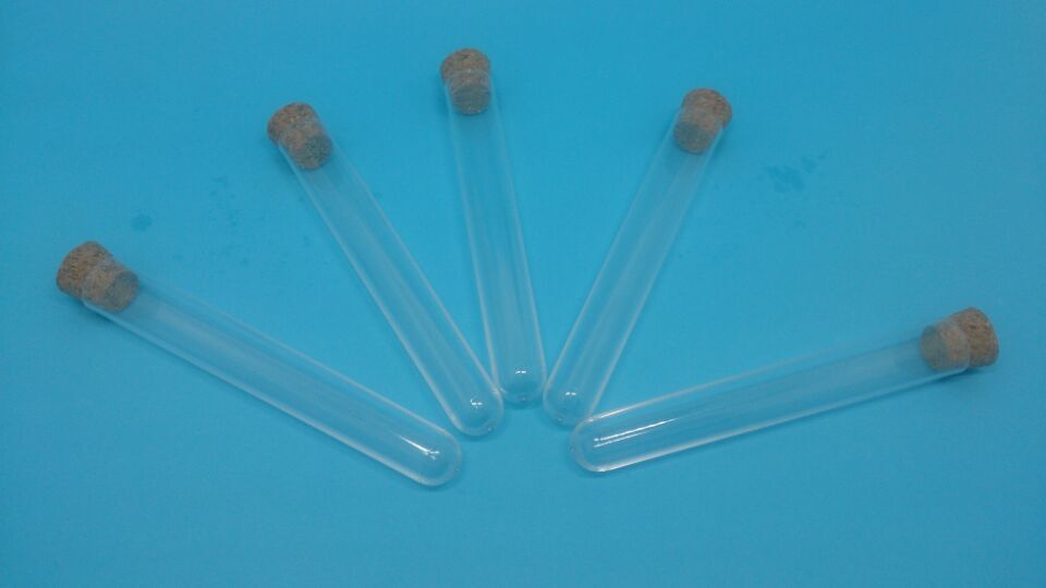 500PCS 12x60MM glass test tube round bottom with cork stopper