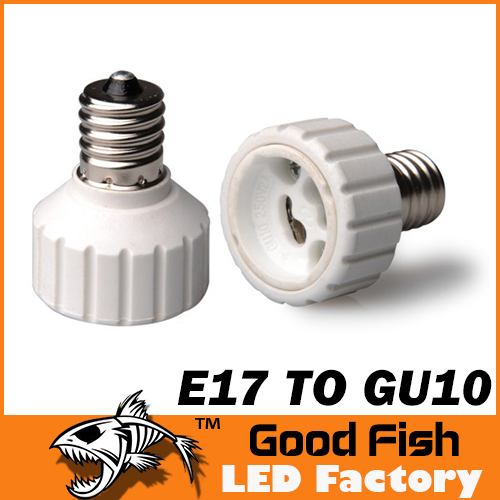 100pcs E17 TO GU10 Adapter Converter Base Holder Socket LED Light Lamp Bulb Adapter Converter E17-GU10 Wholesale