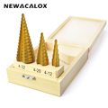NEWACALOX Large Step Cone HSS Steel Spiral Grooved Step Drill Bit Hole Cutter Cut Tool 4