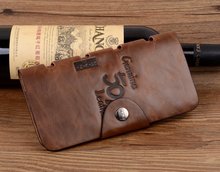 New 2015 Top Vintage Brand Wallets Western Cowboy Hasp Genuine Leather Wallet For Men Bags Free