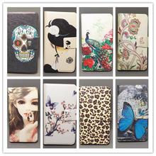 16 species pattern Ultra thin butterfly Flower Flag vintage Flip Cover for Lenovo A316 A316i Cellphone Case ,Free shipping
