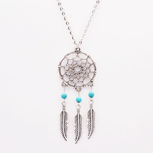 New Fashion accessories jewelry Dream catcher leather pendant necklace  gift for women girl wholesale N1685