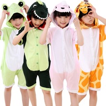 Summer Cotton Boy pijamas Girl Pajamas Cosplay minions Pikachu Stitch Animal Cartoon Pyjamas Kid Short Sleeve children’s Sleeper