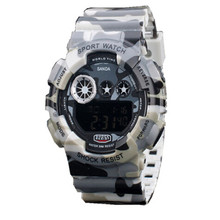 Nueva multifunción electrónica de camuflaje militar para hombre reloj impermeable del alpinismo al aire men ‘ s reloj