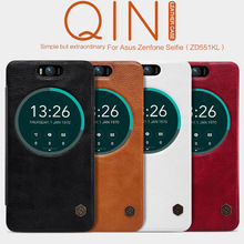 NILLKIN Qin Series Wallet Flip Leather Case For Asus Zenfone Selfie ZD551KL Smart Dormancy Leather Case For Asus Zenfone Selfie