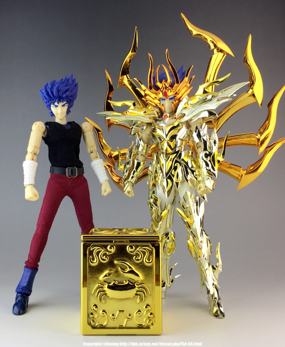 In-Stock Saint Seiya AE model Gold Soul God Cancer death mask contains Cloth stents,two body with casual and Metal Cloth