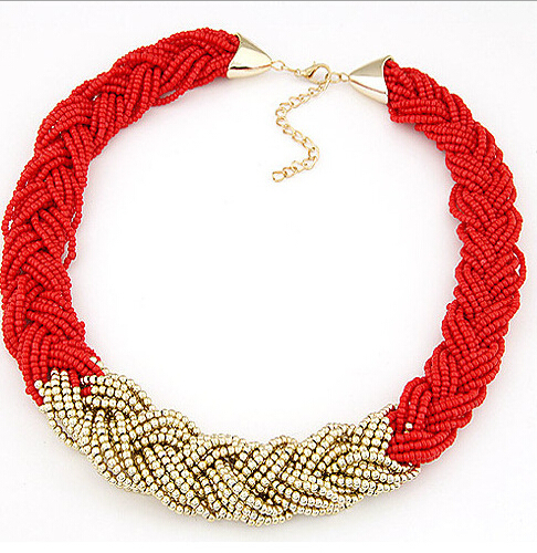 Fashion Short Temperament Of Bohemia Bead Necklace Sweater Chain Fashion Jewelry Wholesale X045