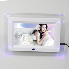 Digital Photo Frame with lamp 7” Full-view HD TFT-LCD Picture Frame electronic porta retrato Alarm Clock MP3/MP4 Movie Player