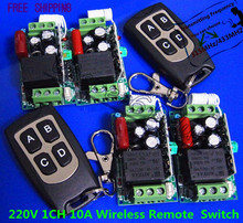 Wireless Remote Controller Wireless Power Switch System 4 Receiver 2 Transmitter 1CH 10A Light Lamp LED