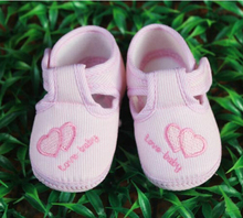 pink Love heart Newborn Baby Girl Cotton Soft bottom shoes spring and autumn Non-slip toddler shoes 0-18M Footwear Crib Shoe