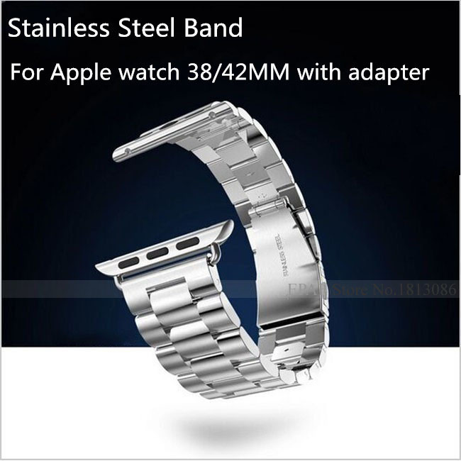 Stainless Steel Strap Classic Buckle Watch Band for 2015 New Apple Watch Sport 38mm 42mm with