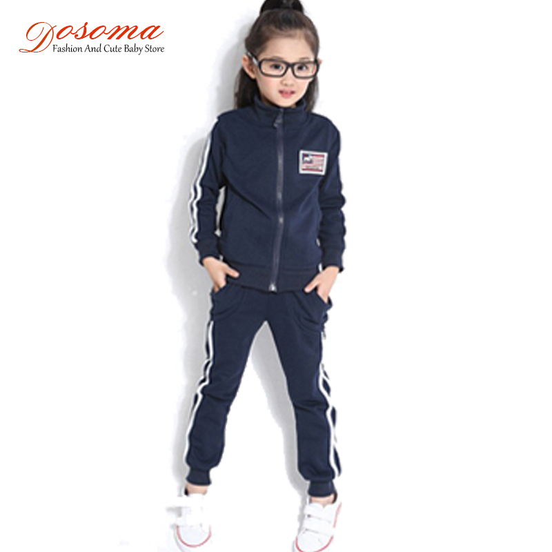 Children s sport suit 2015 new spring autumn boys girls sport set cotton fashion leisure kids