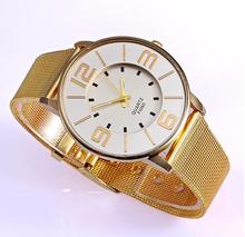 2014 nueva ultra thin ladies relojes dial oro rosa cinturón tienda de regalos que vende directo de fábrica