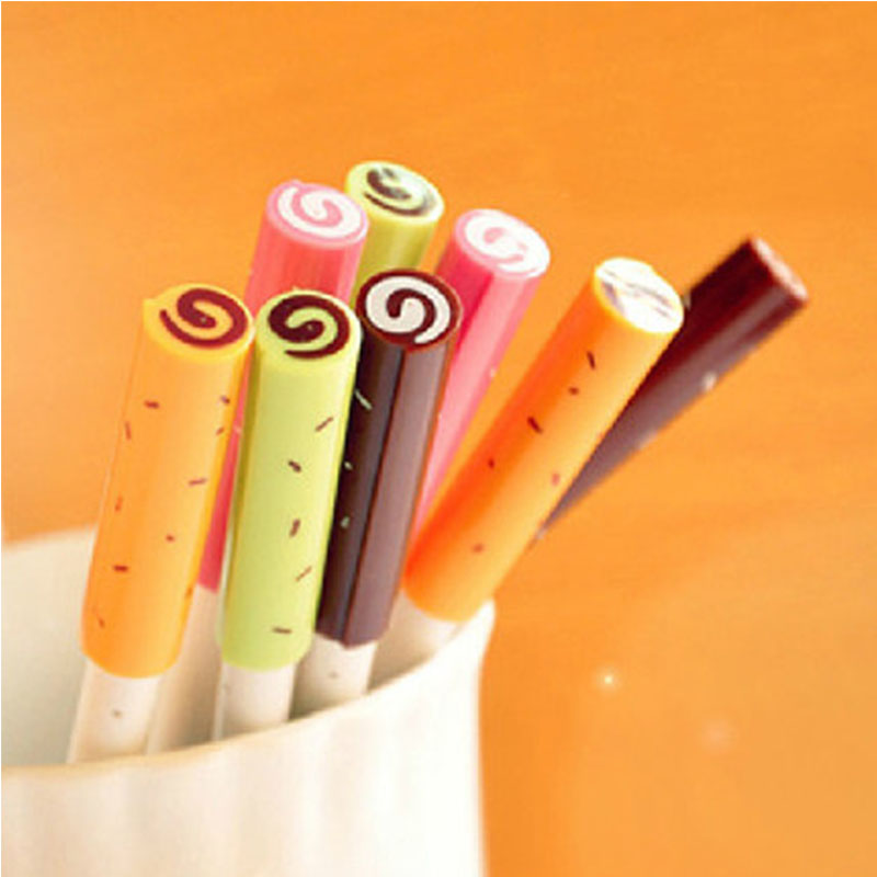 4pcs/lot Cute candy color gel pens for writing Sweet jam lollipop black ink pen Canetas office school supplies kawaii stationery