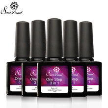 Saviland 1pcs Three in One Gel Varnishes Hot Sale 10ml Soak Off UV/LED 24 Colors 3 in 1 One Step Gel Nail Polish