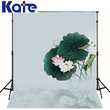 photo studio backdrop baby Elegant lotus painting 5x7ft (150x220cm) customized size kate background