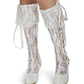 Elegant 2 Inches Middle Heel Prom Evening Party Dress Boots Pointed Toe White Bridal Wedding Boots